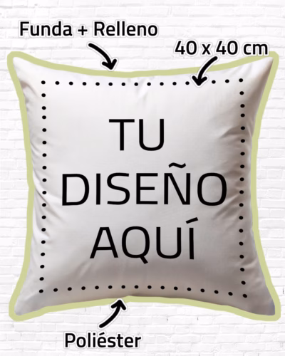 Cojín 40x40cm con relleno incluido