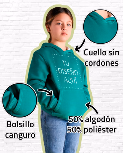 Sudadera Con Capucha y Bolsillo Canguro Niño
