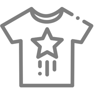 Icono gris de una camiseta personalizada