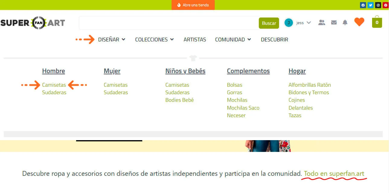 Paso 1 de como diseñar una camiseta