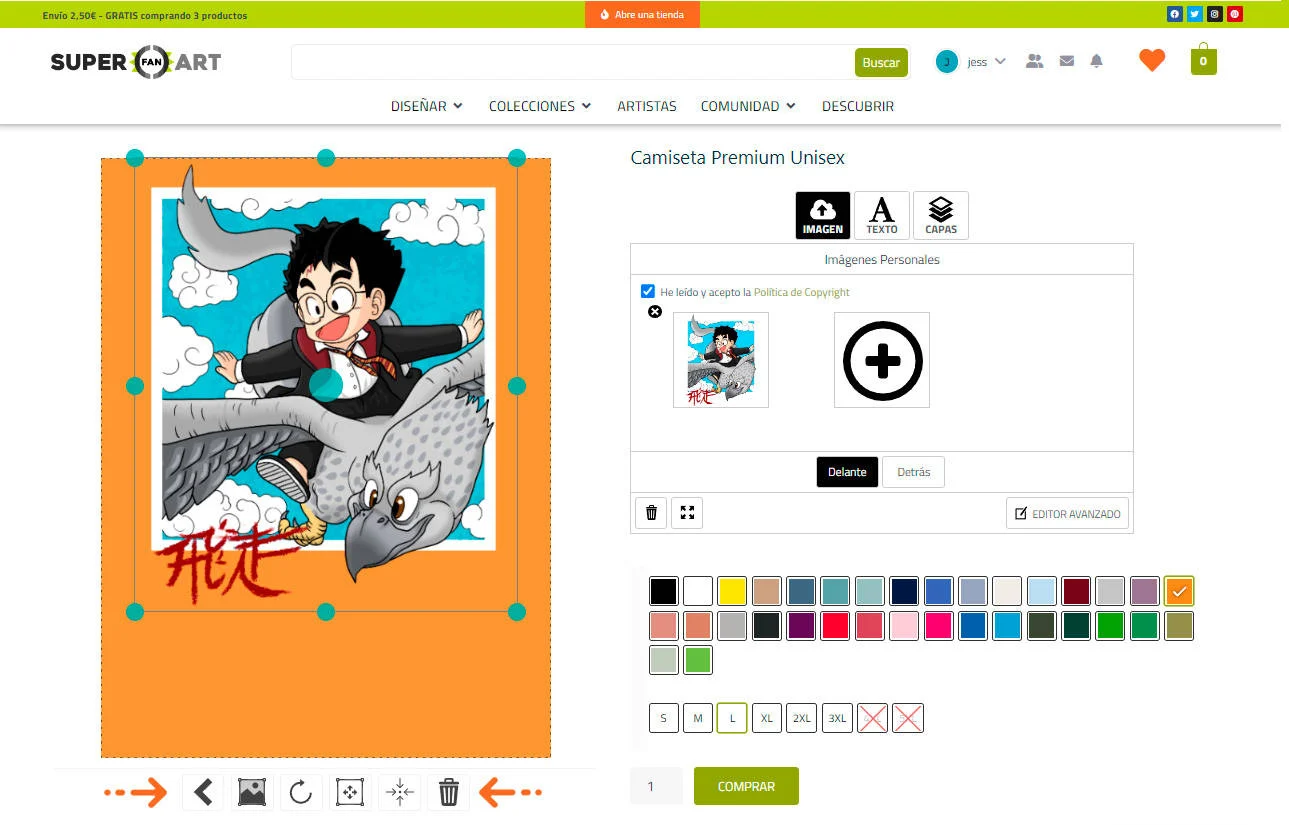 Paso 3 de como diseñar una camiseta