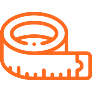 Icono de un metro naranja