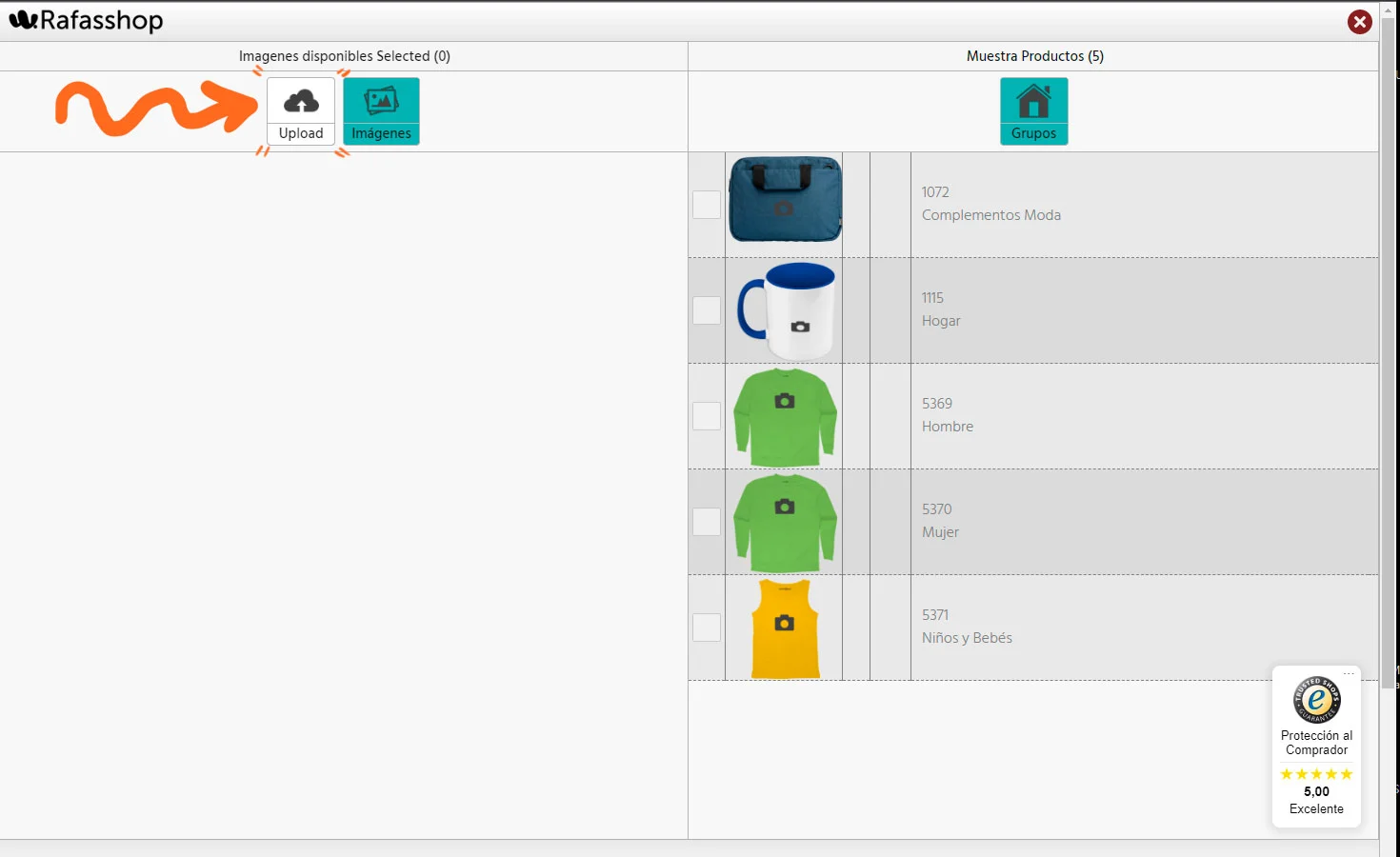 Paso 2 de cómo subir tus diseños a superfan