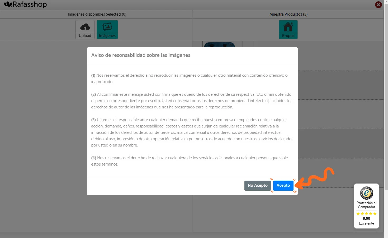 Paso 3 de cómo subir tus diseños a superfan