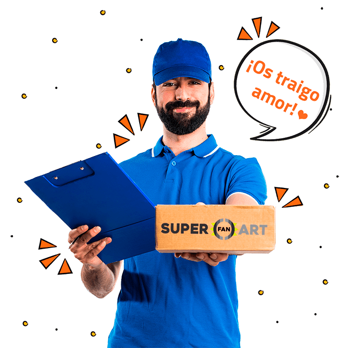 Repartidor entregando un paquete