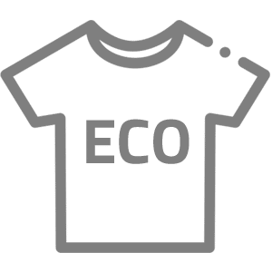 Icono gris de una camiseta eco