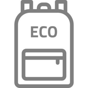 Icono gris de una mochila eco