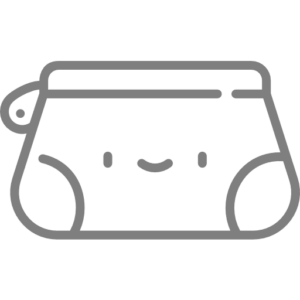 Icono gris de un neceser