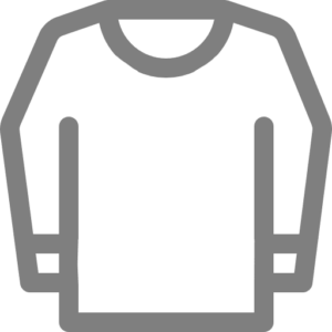 Icono gris de una sudadera sin capucha