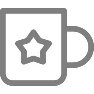 Icono gris de una taza