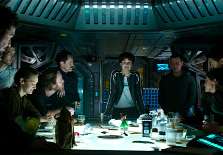 Fotografía de la tripulación de la nave Covenant en la segunda precuela de la película Alien.