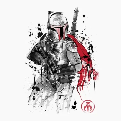 Boba Fett Black And White