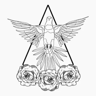 Minimal Roses And Bird