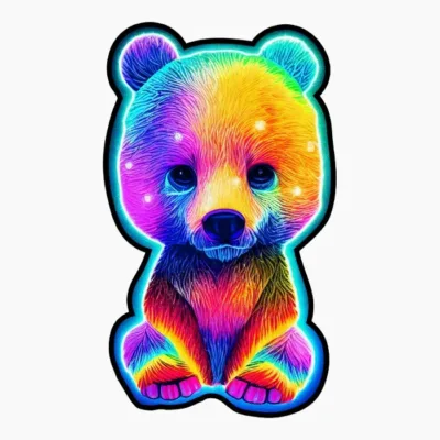 Neon baby bear