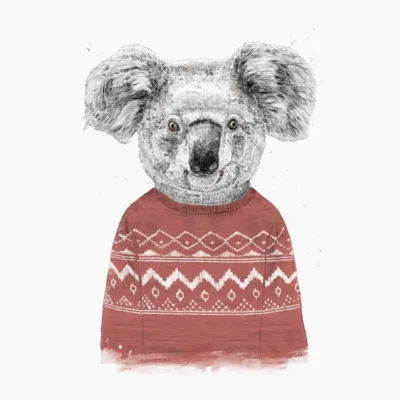 Winter Koala Red