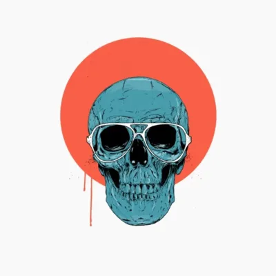 Blue skull