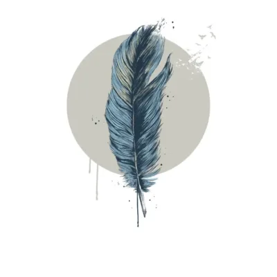Feather in a circle