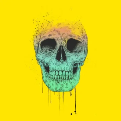 Pop art skull
