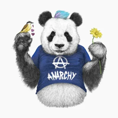 Punk Panda Blue