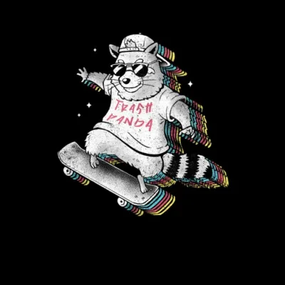 Rainbow Trash Panda