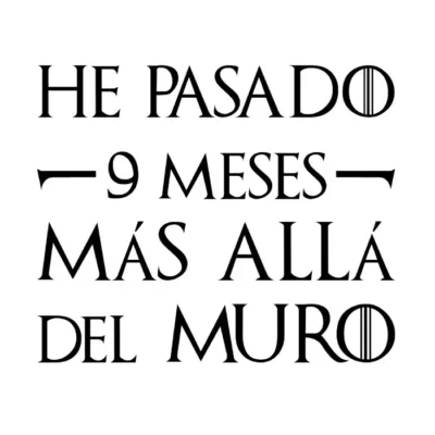 He pasado 9 meses más allá del muro. Fondo claro.