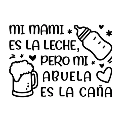 Mi mami es la leche, pero mi abuela es la caña.