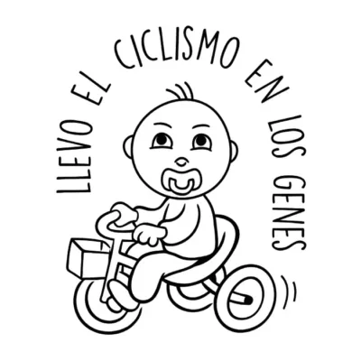 Llevo el ciclismo en los genes. Niño.