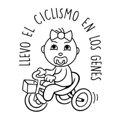 Llevo el ciclismo en los genes. Niña.