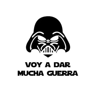 Voy a dar mucha guerra. Niño. Fondo claro.