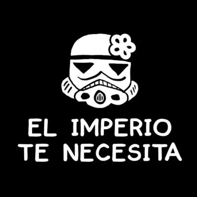 El imperio te necesita. Niña. Fondo oscuro.