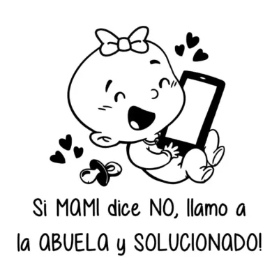 Si mami dice no, llamo a la abuela y solucionado. Niña.