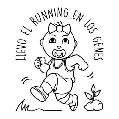Llevo el running en los genes. Niña.