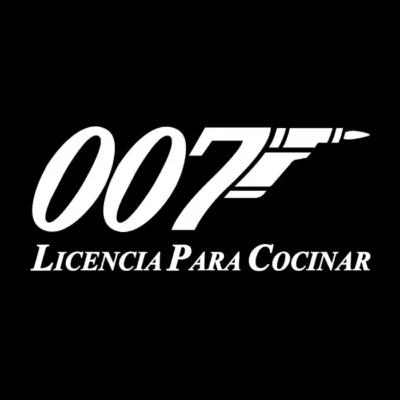007 Licencia para cocinar. Fondo oscuro.