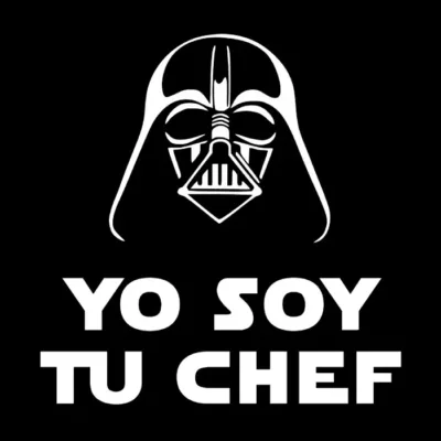 Yo soy tu chef. Fondo oscuro.