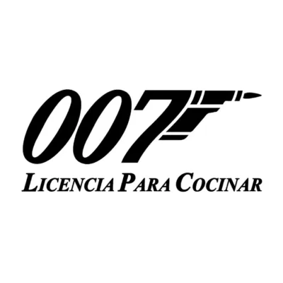 007 Licencia para cocinar. Fondo claro.