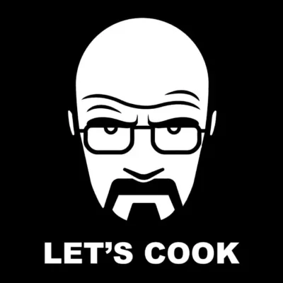 Let's cook. Fondo oscuro.