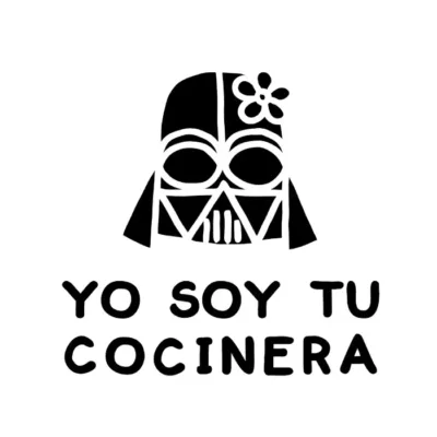 Yo soy tu cocinera. Fondo claro.