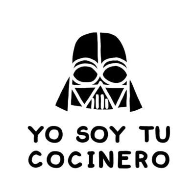 Yo soy tu cocinero. Fondo claro.