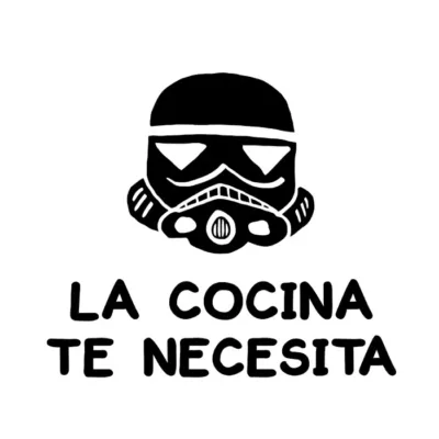 La cocina te necesita. Fondo claro.