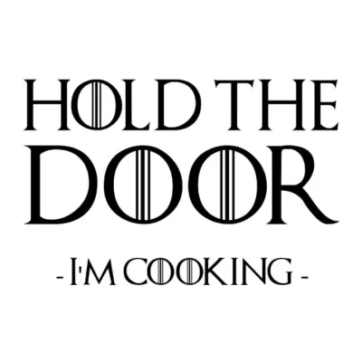 Hold the door. Fondo claro.