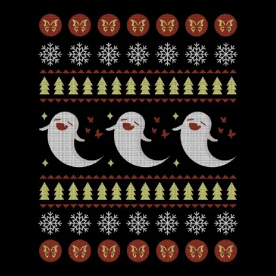 Kawaii Ghost Ugly Christmas Sweater