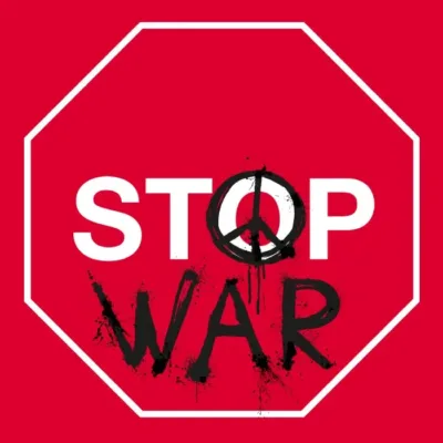 STOP WAR SENAL TRAFICO Rojo