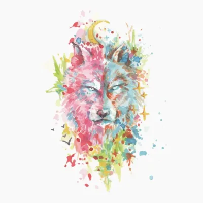 Colorful Wolf