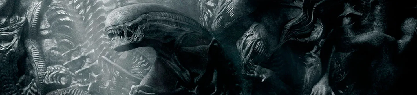 Varios xenomorfos en un nido