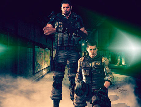 Chris y Piers en Resident Evil 6