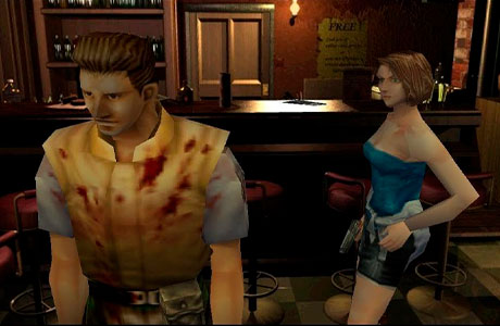 Brad Vickers y Jill Valentine en Resident Evil 3