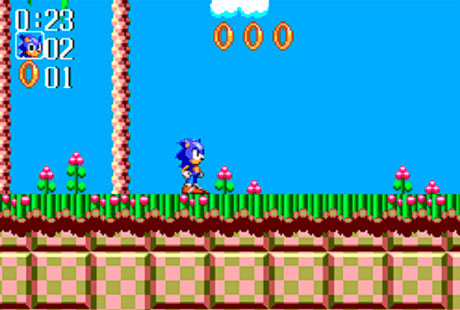 Sonic en zona en Sonic Chaos