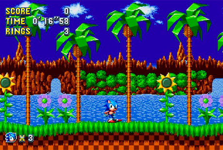 Sonic en Green Zone Act 1 en Sonic the Hedgehog 1991