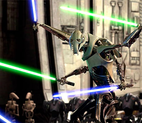General Grievous enfrentándose a Obi Wan