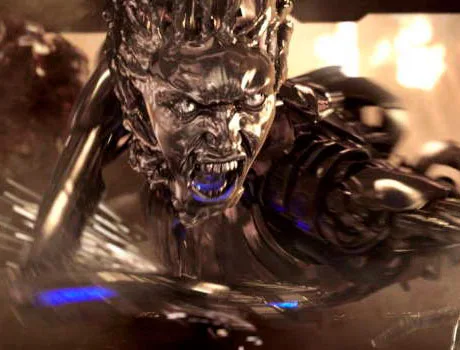 El T-X medio destruido